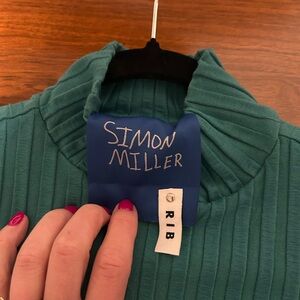 Simon Miller Turquoise Ribbed Top